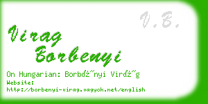 virag borbenyi business card